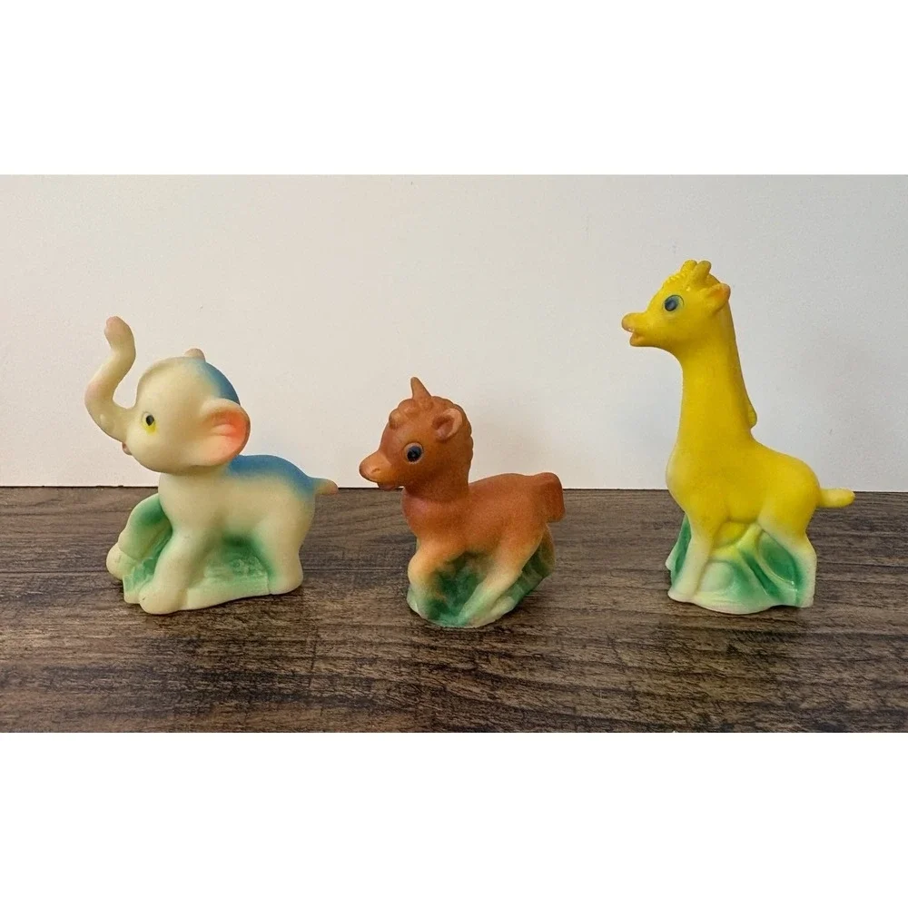 Vintage Giraffe Pony Elephant 4